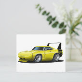 Dodge Daytona Yellow Car Postkarte (Stehend Vorderseite)