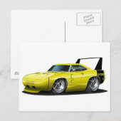 Dodge Daytona Yellow Car Postkarte (Vorne/Hinten)