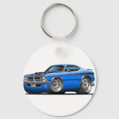 Dodge Demon Blue Car Schlüsselanhänger (Vorderseite)