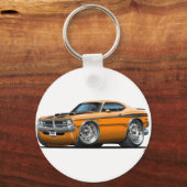 Dodge Demon Orange Car Schlüsselanhänger (Vorderseite)