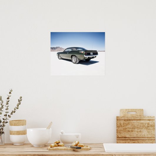 Dodge Hani cuda auf Bonneville Salinen Poster (Küche)