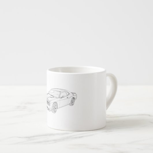 Dodge-Herausforderer Espressotasse (Vorderseite Rechts)