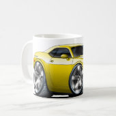 Dodge-Herausforderer-Gelb-Auto Kaffeetasse (Vorderseite Links)