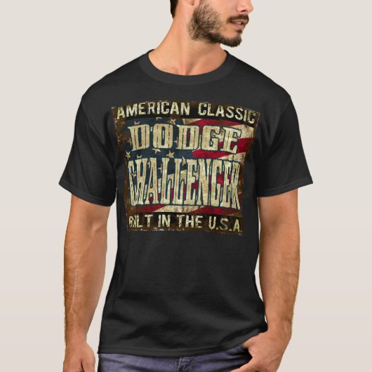 Dodge-Herausforderer - klassisches Auto errichtet T-Shirt (Vorderseite)