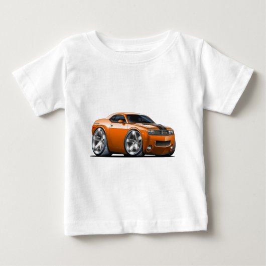Dodge-Herausforderer-Orangen-Auto Baby T-shirt (Vorderseite)