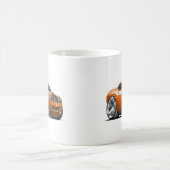 Dodge-Herausforderer-Orangen-Auto Kaffeetasse (Mittel)