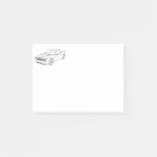 Dodge-Herausforderer Post-it Klebezettel (Vorderseite)