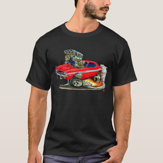 Dodge-Herausforderer-Rot-Auto 1970-72 T-Shirt (Vorderseite)