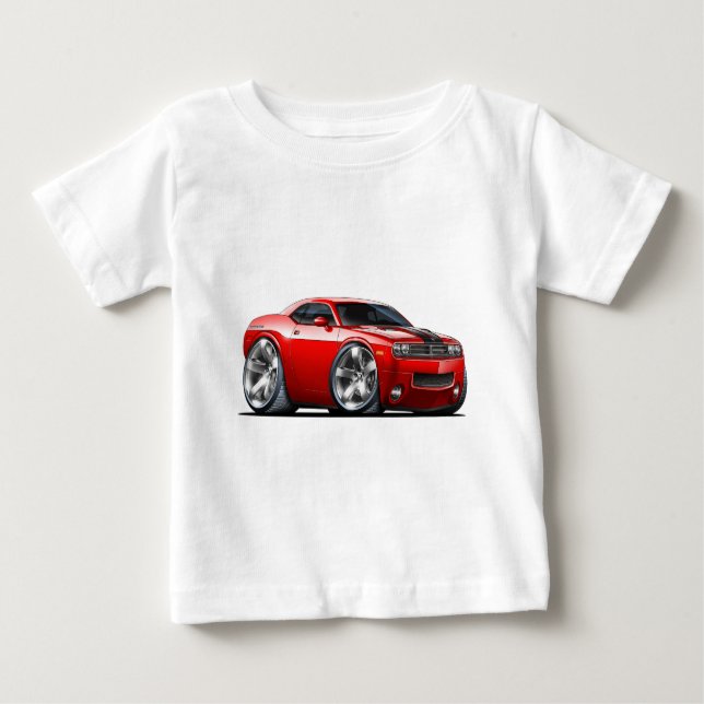 Dodge-Herausforderer-Rot-Auto Baby T-shirt (Vorderseite)