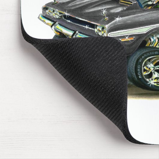 Dodge-Herausforderer-Schwarz-Auto 1970-72 Mousepad (Ecke)