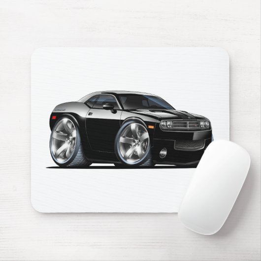 Dodge-Herausforderer-Schwarz-Auto Mousepad (Mit Mouse)