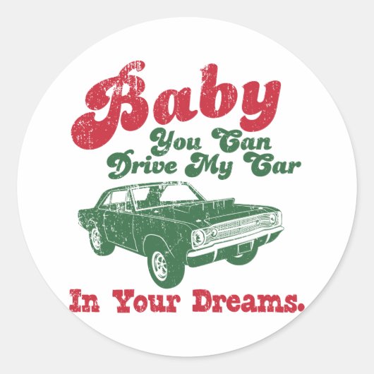 Dodge Hurst Hemi Pfeil 1968 Runder Aufkleber (Vorderseite)