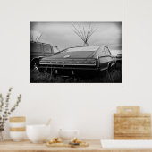 Dodge-Ladegerät 1966 (B/W) Poster (Küche)