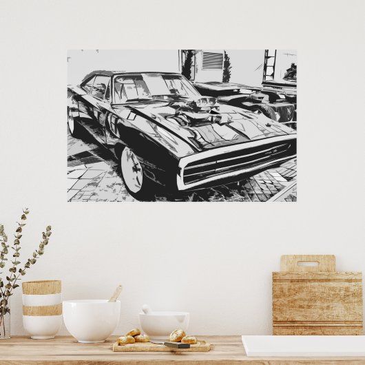 Dodge-Ladegerät 1970 Poster (Küche)