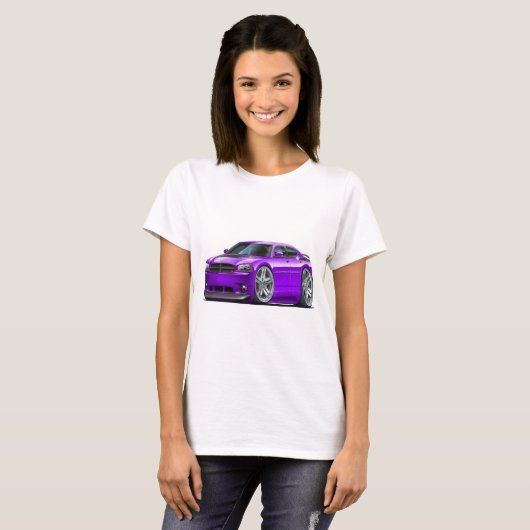 Dodge-Ladegerät Daytona lila Auto T-Shirt (Vorne ganz)
