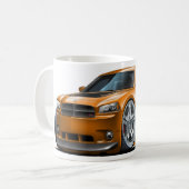 Dodge-Ladegerät Daytona Orangen-Auto Kaffeetasse (Vorderseite Links)