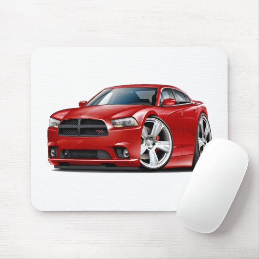 Dodge-Ladegerät Funktelegrafie-Rot-Auto Mousepad (Mit Mouse)