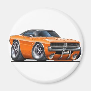 Dodge-Ladegerät-Orangen-Auto Magnet