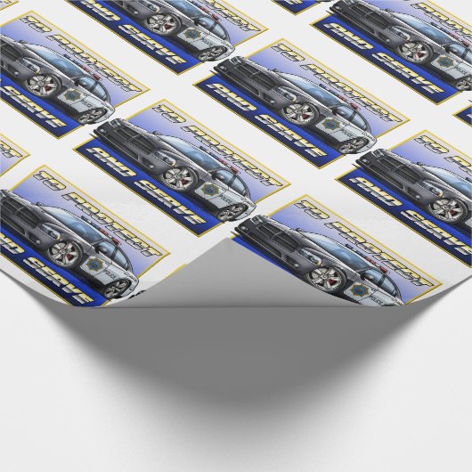 Dodge-Ladegerät-Polizei-Auto 2014 1 Geschenkpapier (Ecke)