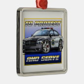 Dodge-Ladegerät-Polizei-Auto 2014 1 Ornament Aus Metall (Rechts)