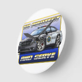 Dodge-Ladegerät-Polizei-Auto 2014 1 Runde Wanduhr (Winkel)