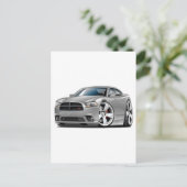 Dodge Ladegerät RT Silberwagen Postkarte (Stehend Vorderseite)