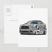 Dodge Ladegerät RT Silberwagen Postkarte (Vorne/Hinten)
