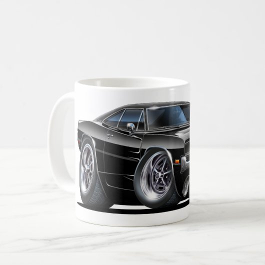 Dodge-Ladegerät-Schwarz-Auto Kaffeetasse (Vorderseite Links)