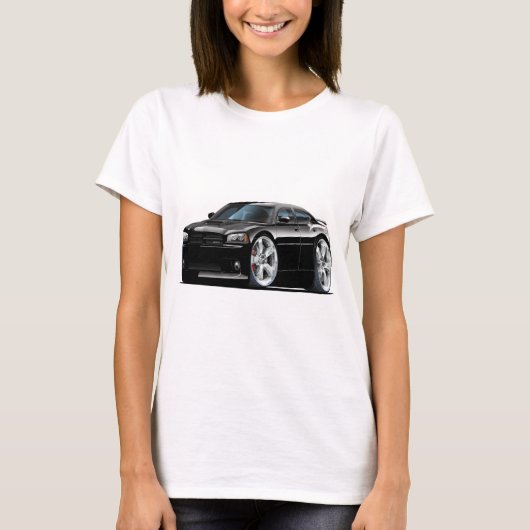 Dodge-Ladegerät-Superbienen-Schwarz-Auto T-Shirt (Vorderseite)