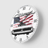 Dodge-Ladeklemme Runde Wanduhr (Winkel)