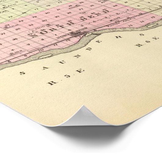 Dodge Landkreis, Nebraska Poster (Ecke)