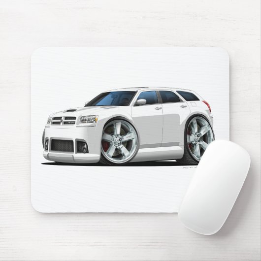 Dodge-Magnum-Weiß-Auto Mousepad (Mit Mouse)