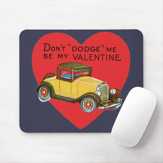 Dodge mich nicht, sei meine Valentin! Retro Valent Mousepad (Mit Mouse)