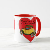 Dodge mich nicht, sei meine Valentin! Retro Valent Tasse (VorderseiteRechts)