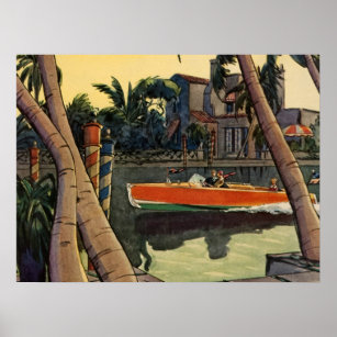 Dodge Motor Speed Boat Jungle Cruise Poster