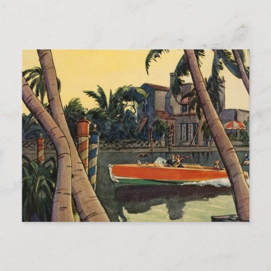 Dodge Motor Speed Boat Jungle Edward Wilson Postkarte (Vorderseite)
