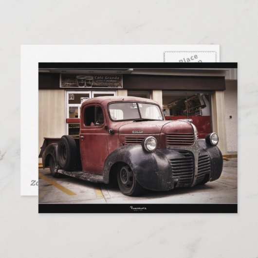 Dodge "RAT ROD" Postkarte (Vorne/Hinten)
