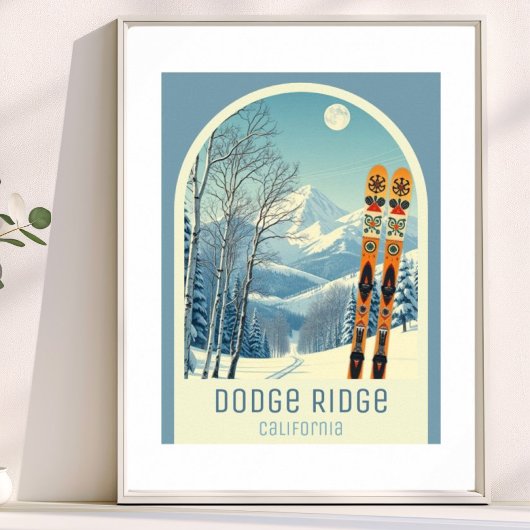 Dodge Ridge Mountain California ski resort Poster