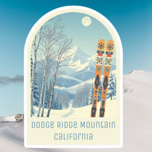 Dodge Ridge Mountain California Ski-Souvenir Aufkleber