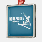 Dodge Ridge Mountain Resort California Skier Ornament Aus Metall (Links)