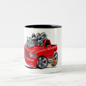 Dodge Rot 1500 Lieferwagen LKW Zweifarbige Tasse (Mittel)