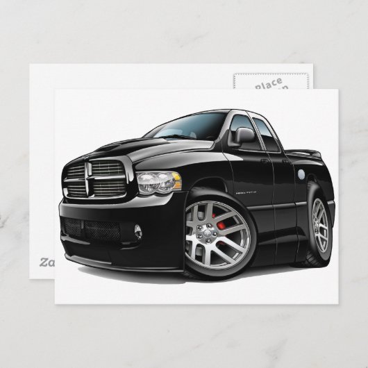 Dodge SRT10 Ram Dualcab Black Postkarte (Vorne/Hinten)