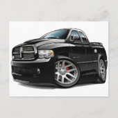Dodge SRT10 Ram Dualcab Black Postkarte (Vorderseite)