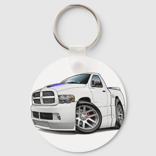 Dodge SRT10 Ram White Schlüsselanhänger (Vorderseite)