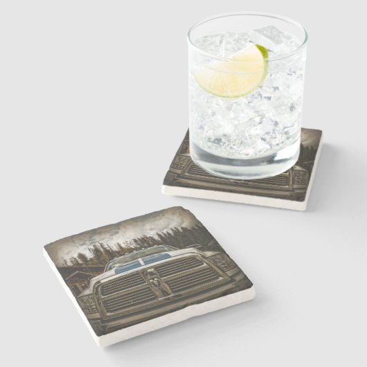 Dodge Steinuntersetzer (Seitenansicht)