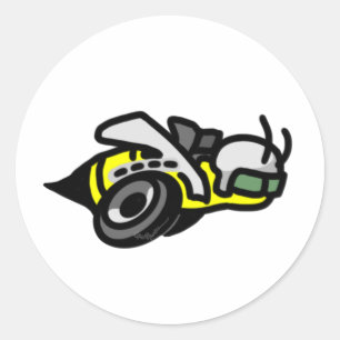 Dodge Super Bee Logo Runder Aufkleber