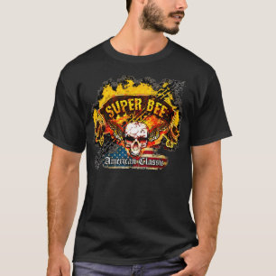 Dodge-Superbiene - Burnout-Fahnen-Schädel - T-Shirt