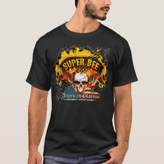 Dodge-Superbiene - Burnout-Fahnen-Schädel - T-Shirt