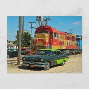 Dodge- und Diesellokomotive Postkarte