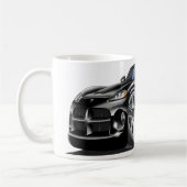 Dodge-Viperroadster-Schwarz-Auto Kaffeetasse (Links)